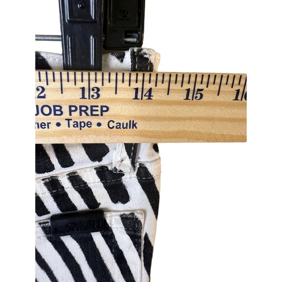 Joes Black And White Striped Wood Grain Print Straight Leg Pants W26 - Picture 10 of 10